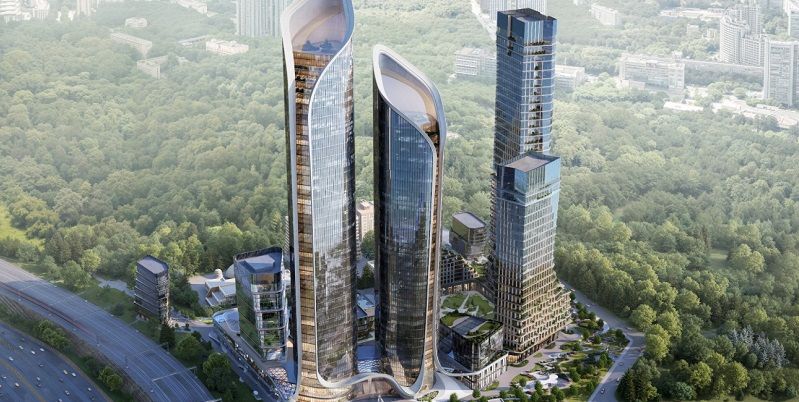 Архитектурная концепция Феномен города — анодированный алюминий и сталь